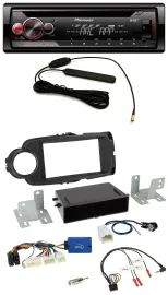 Автомагнитола Pioneer для Toyota Yaris (с 2014) CD/USB, DAB, MP3, поддержка кнопок на руле, черная, 28-pin