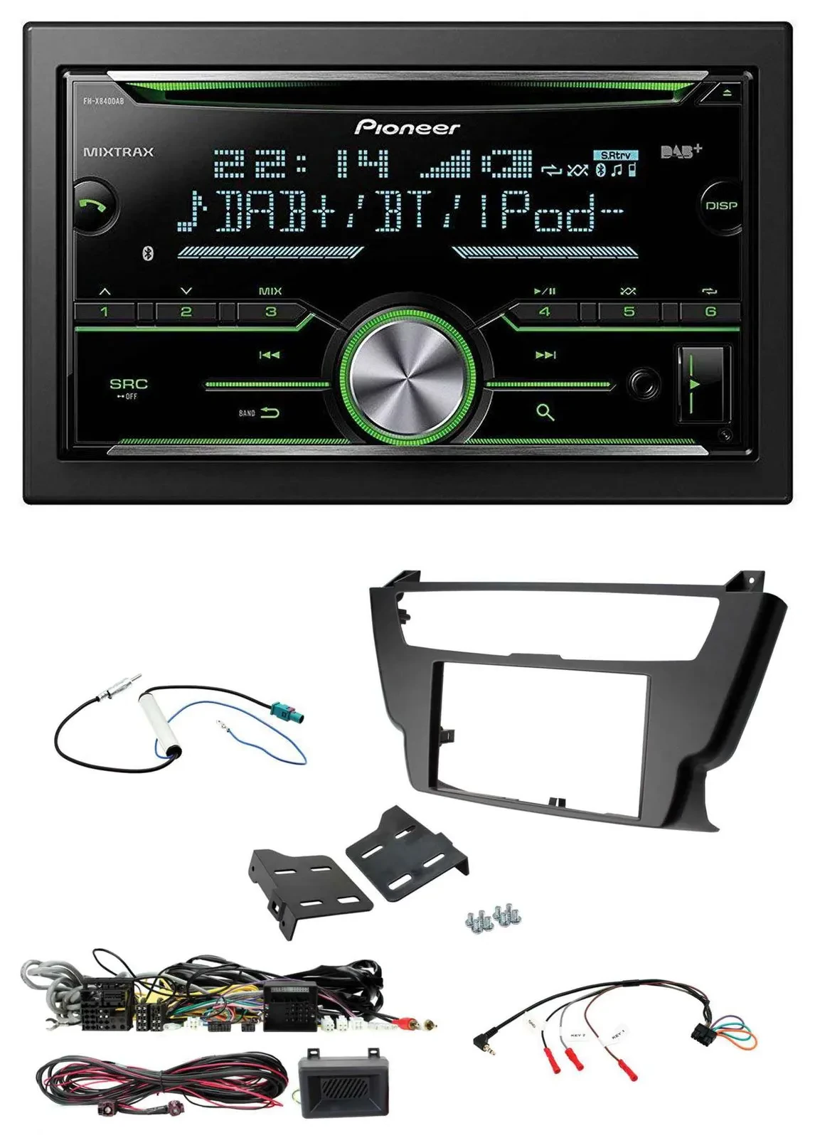 Pioneer Bluetooth Lenkrad DAB 2DIN USB CD Autoradio für BMW 3er 4er 2012-2016 oh