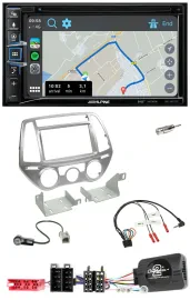 Alpine DAB TMC Bluetooth 2DIN USB Lenkrad Navigation für Hyundai i20 2012-2014 m