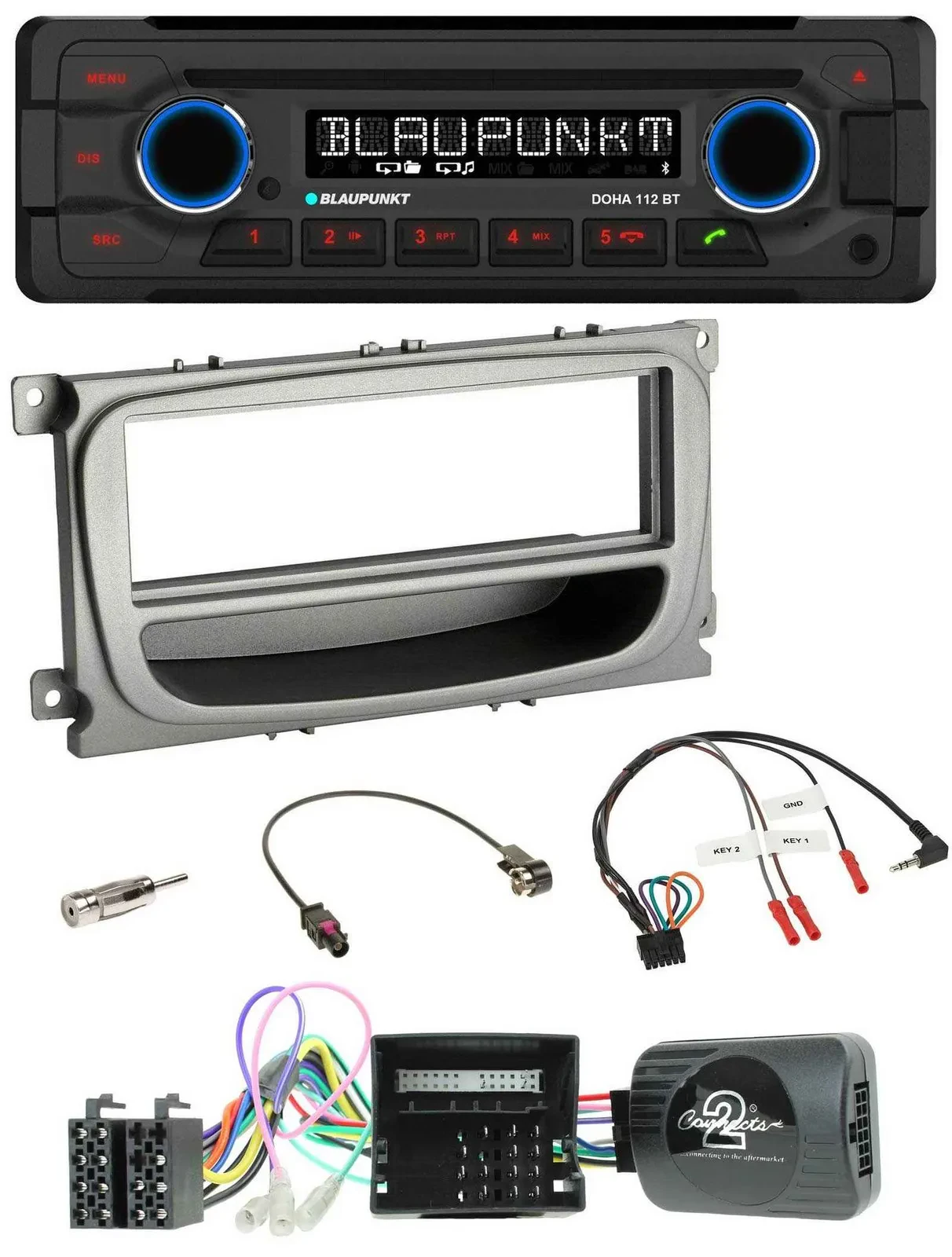 Blaupunkt Lenkrad MP3 CD Bluetooth USB Autoradio für Ford S-Max Mondeo Can 07-14