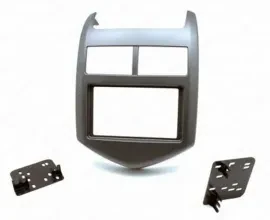 Einbaurahmen Doppel DIN Autoradio für Chevrolet Aveo Sonic ab 2011 dunkelgraumet
