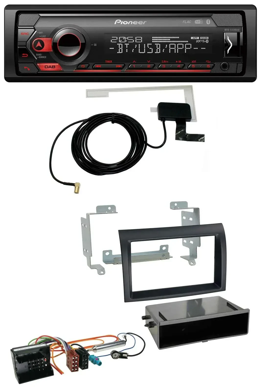 Автомагнитола Pioneer для Citroen Jumper (Quadlock, 2006–2011), DAB, USB, Bluetooth, MP3, черная