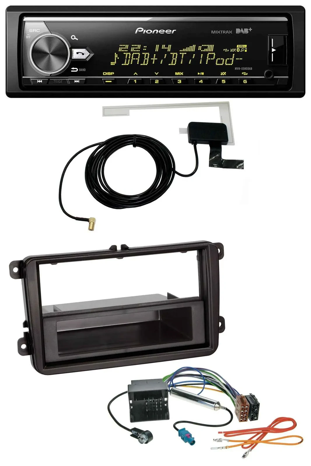 Pioneer Bluetooth DAB USB MP3 Autoradio für Skoda Praktik / Superb / Yeti