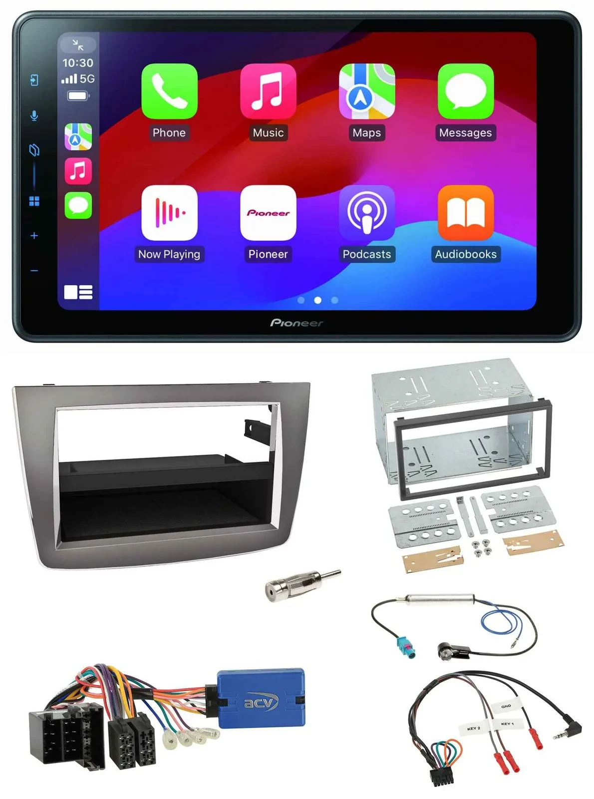 Pioneer Bluetooth 2DIN USB Lenkrad DAB Autoradio für Alfa Romeo Mito 13-18 955 I