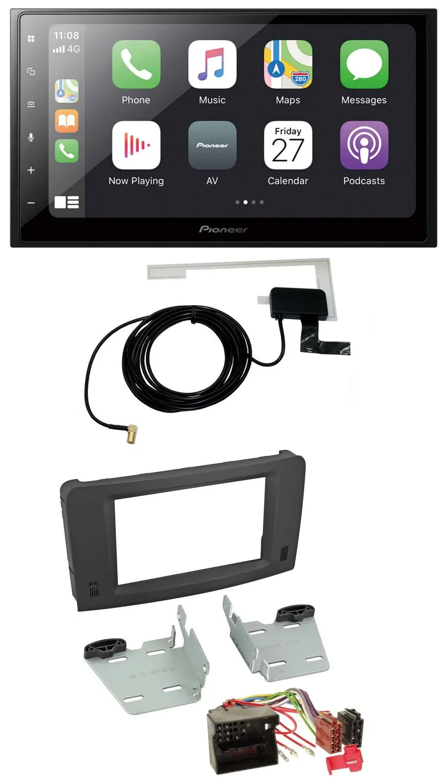 Pioneer USB MP3 2DIN Bluetooth DAB Autoradio für Mercedes M-Klasse W164 05-11