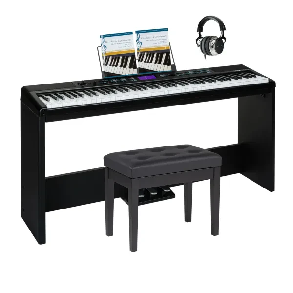 Fame SP-5 Stage Piano Set, 88 Tasten Hammermechanik, inkl. Ständer, Kopfhörer