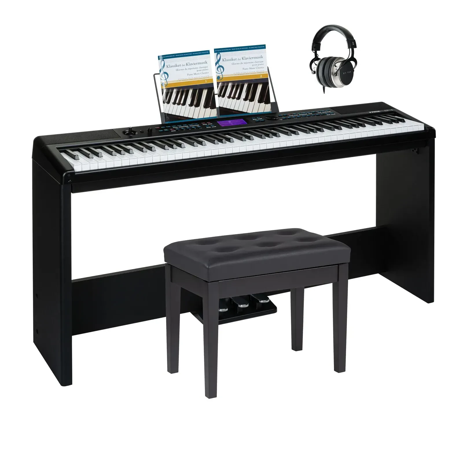 Цифровое пианино Fame Audio SP-5 88-Key Hammer Action (набор) с стойкой и наушниками