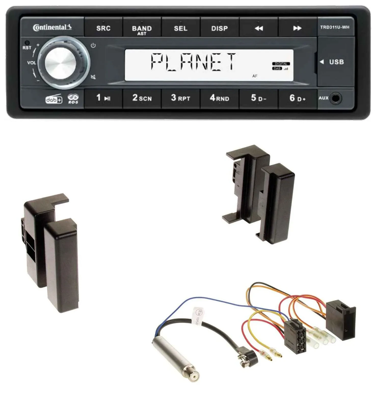 Continental MP3 AUX USB DAB 1DIN Autoradio für Audi A4 B5 bis 99 A6 C4 bis 97 A8