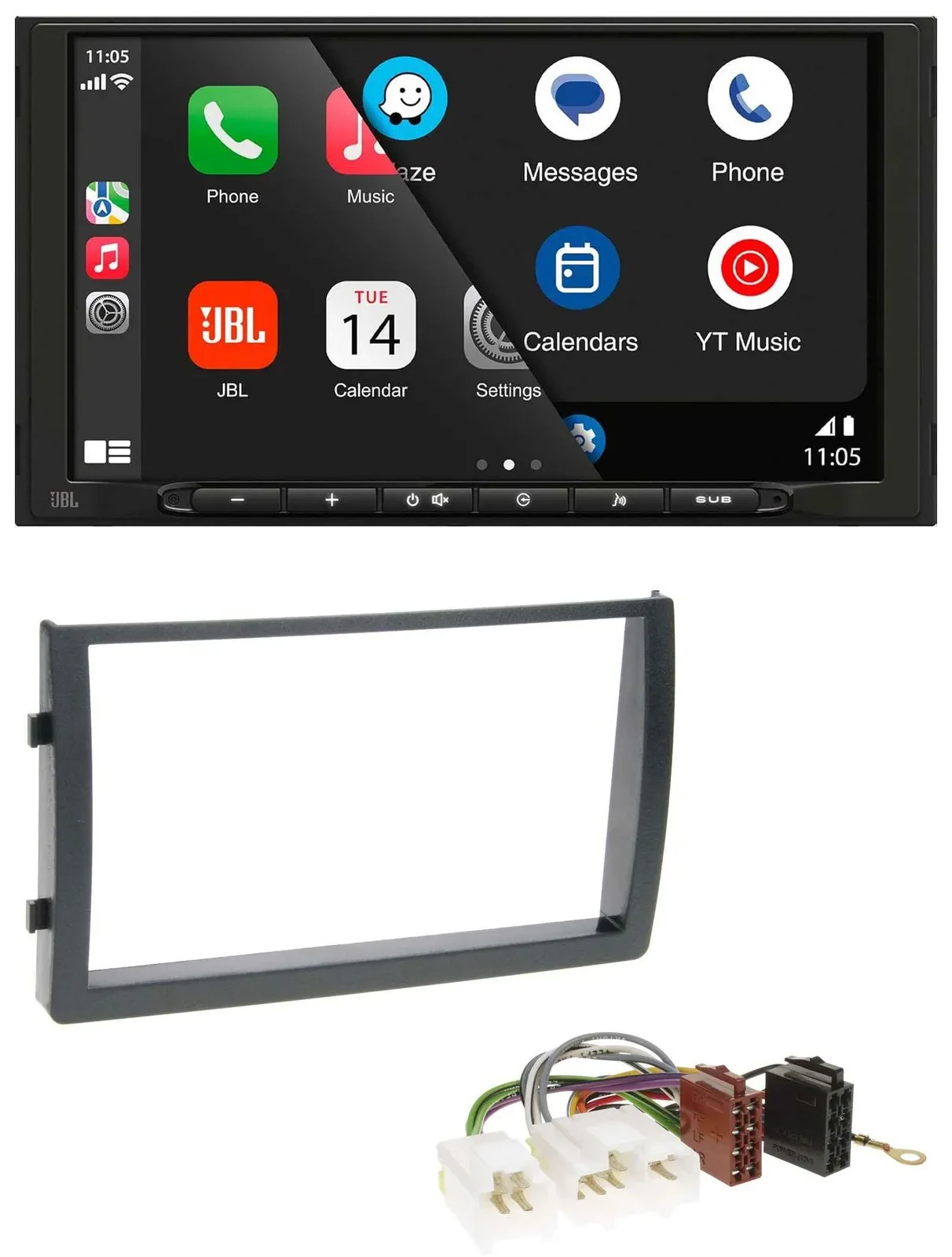 Автомагнитола для Nissan Altima (2005–2006) JBL 2-DIN, MP3, DAB, Bluetooth, USB