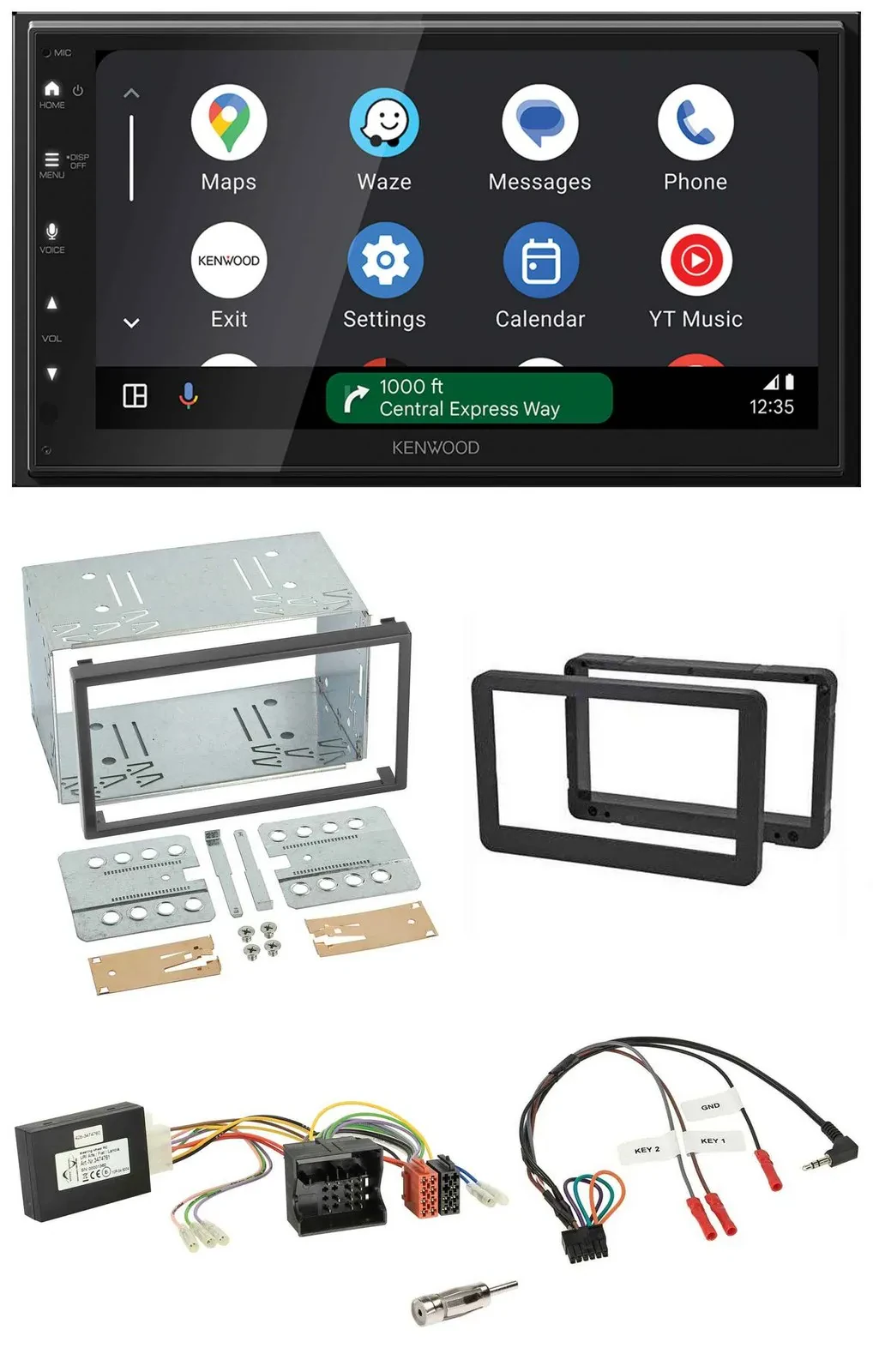 Kenwood DAB Bluetooth USB Lenkrad 2DIN Autoradio für Alfa Romeo Brera 159 Spider