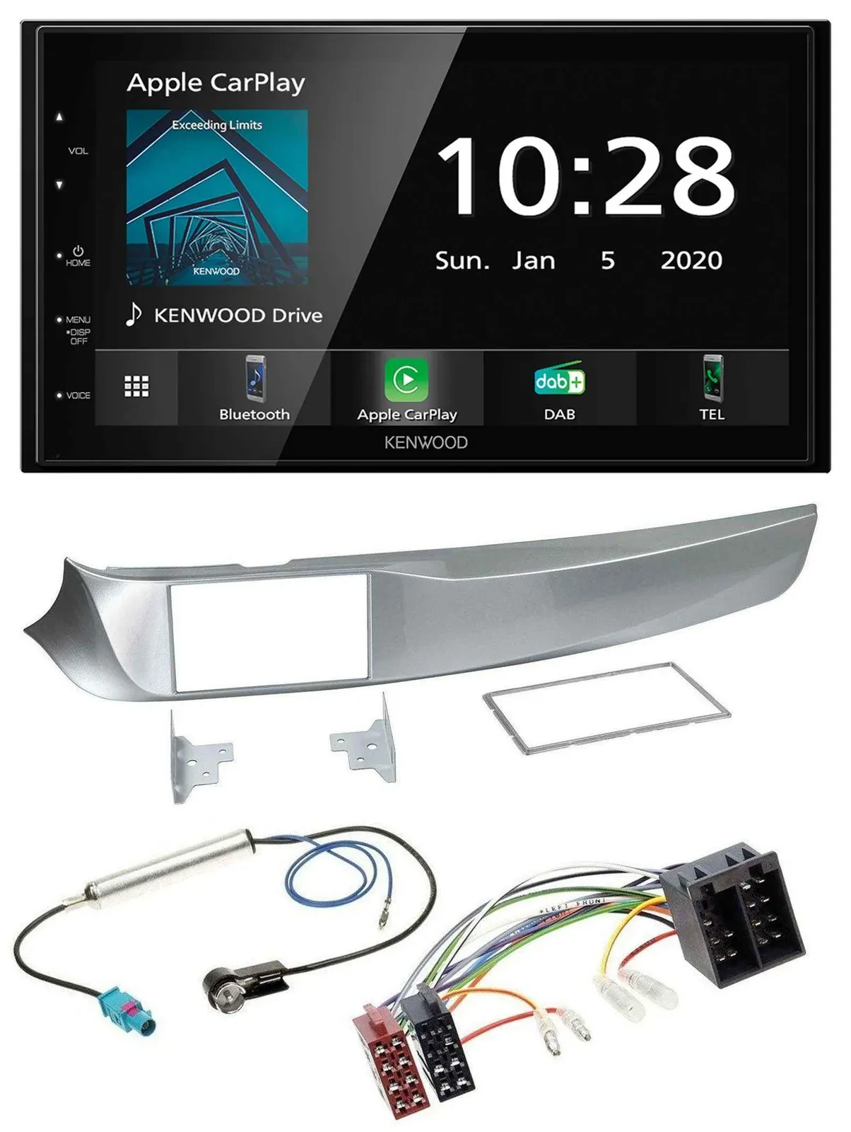 Kenwood Bluetooth MP3 DAB USB 2DIN Autoradio für Alfa Giulietta 05/2010-10/2013