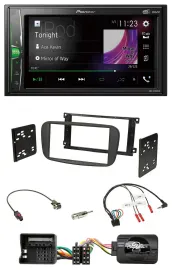 Автомагнитола Pioneer 2DIN, DAB, USB, Bluetooth для Ford Galaxy/Focus/C-Max с поддержкой кнопок на руле