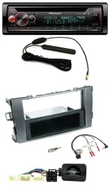 Автомагнитола для Toyota Avensis (T25) Pioneer USB, DAB, Bluetooth, CD, совместима с кнопками на руле