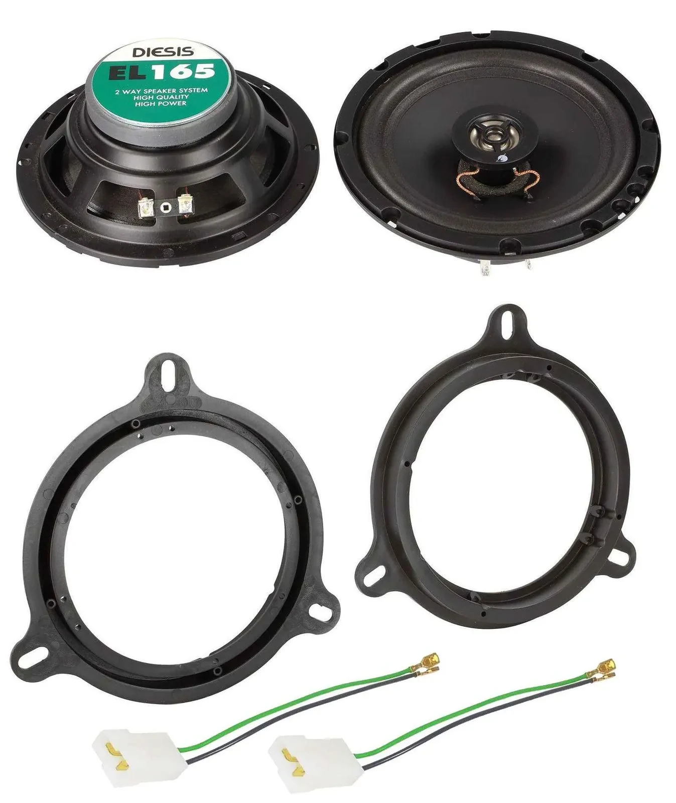 ACV 16,5cm 100Watt 2-Wege Lautsprecher für Nissan Note Qashqai Fronttür Auto Box