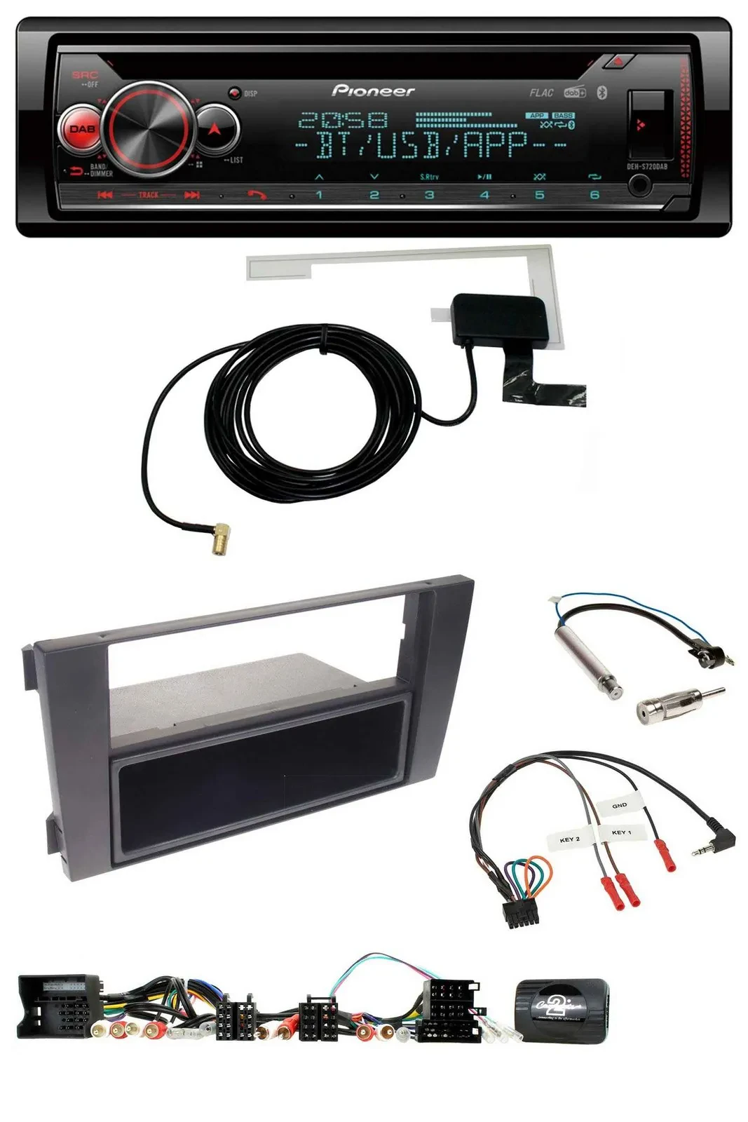 Автомагнитола для Audi A6 (2001–2004) Pioneer DAB, CD, USB, Bluetooth