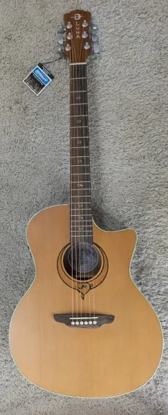 Luna Heartsong Grand Concert Acoustic Electric Guitar with USB Plugin, SONG GC