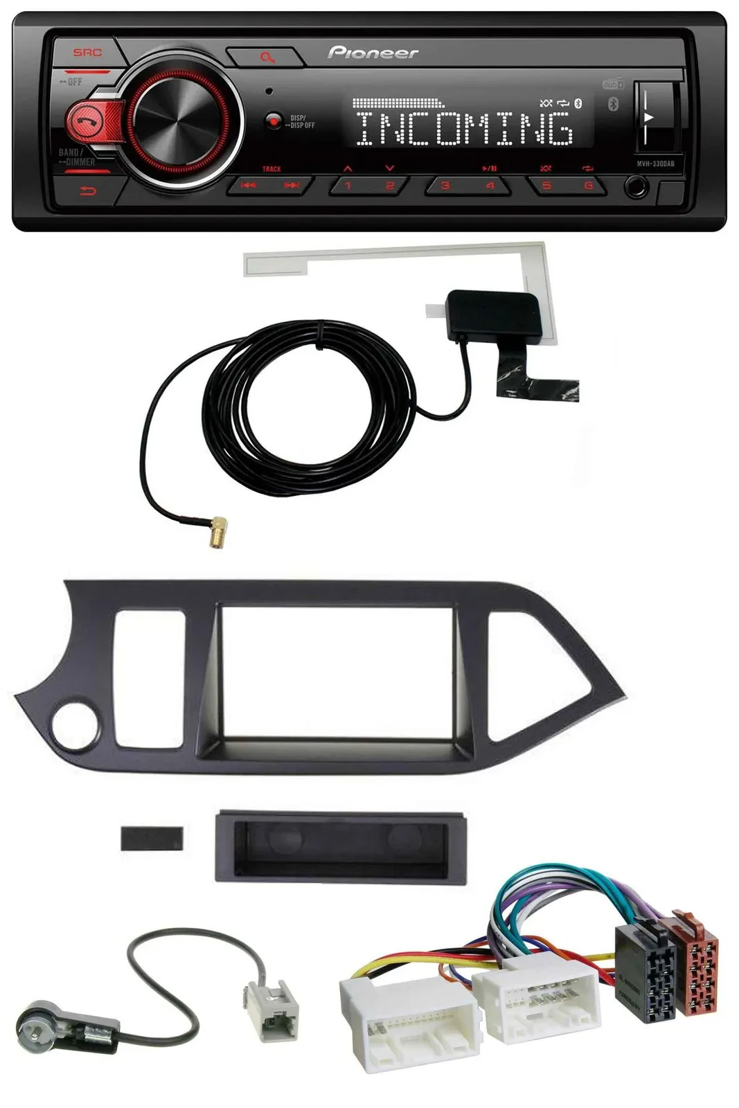 Автомагнитола для Kia Picanto Pioneer USB MP3 DAB Bluetooth (с 2011, Start-Stop)