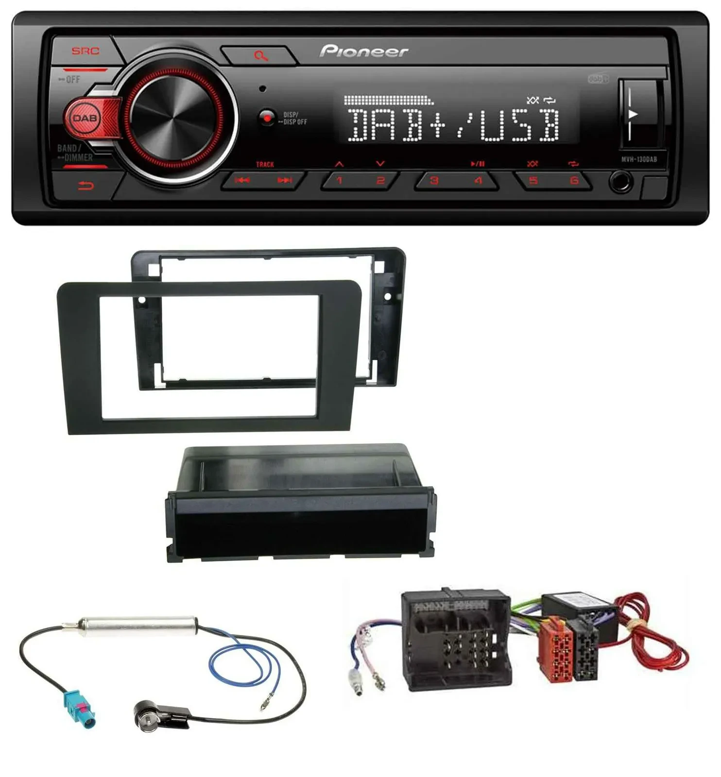 Pioneer MP3 1DIN DAB USB AUX Autoradio für Audi A3 8P 06-12 Symphony Aktivsystem