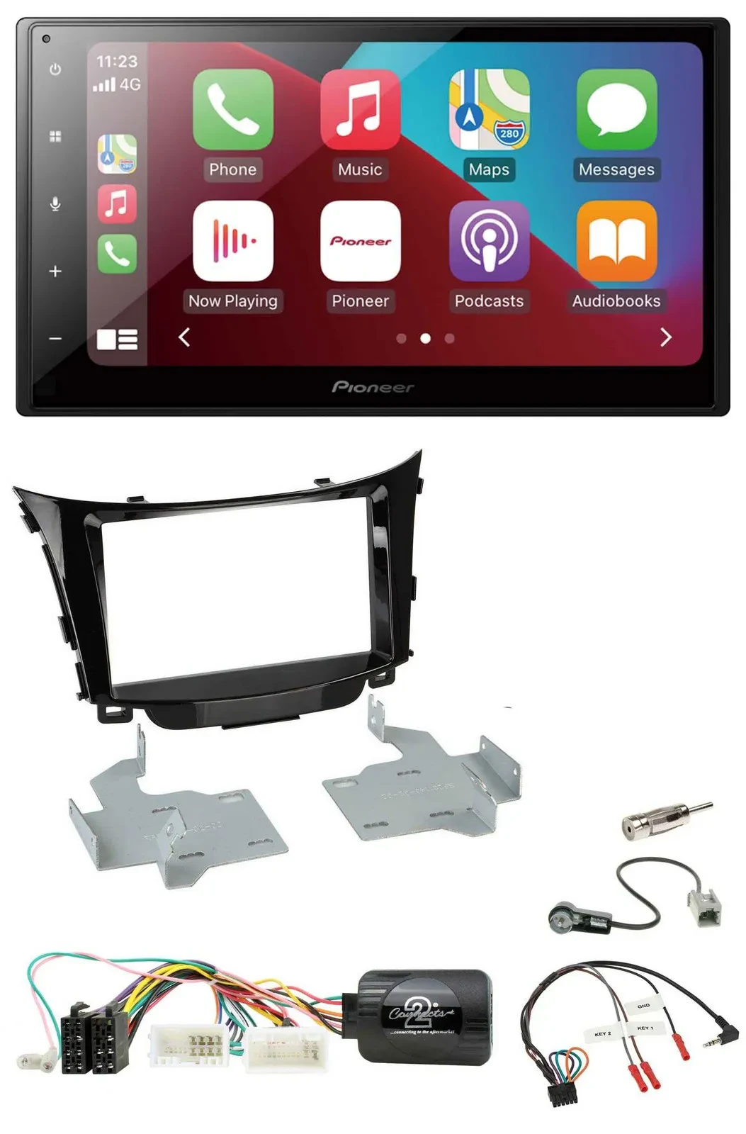 Автомагнитола Pioneer 2DIN, DAB, Bluetooth, USB, для Hyundai i30 (2012–2017), поддержка управления на руле