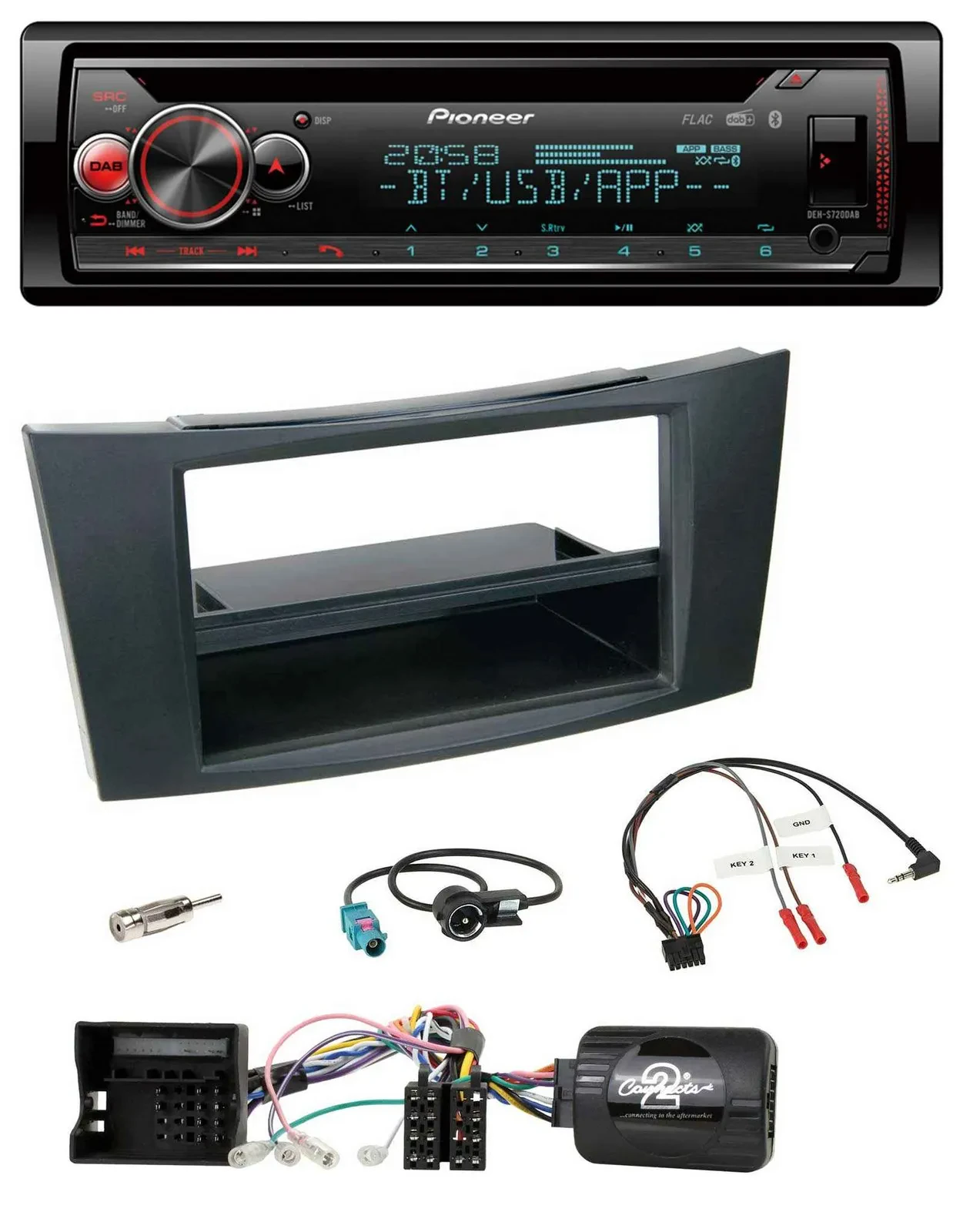 Автомагнитола Pioneer DAB CD Bluetooth USB для Mercedes E‑Class 2002–2008