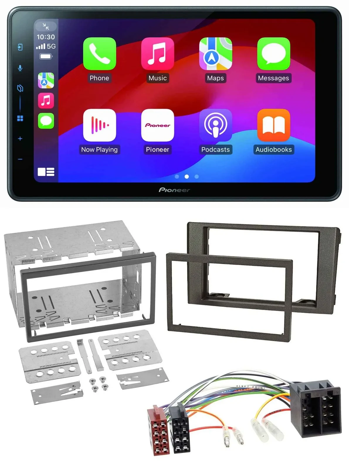 Pioneer Bluetooth 2DIN USB MP3 DAB Autoradio für Iveco Daily 06-14 dunkelgrau