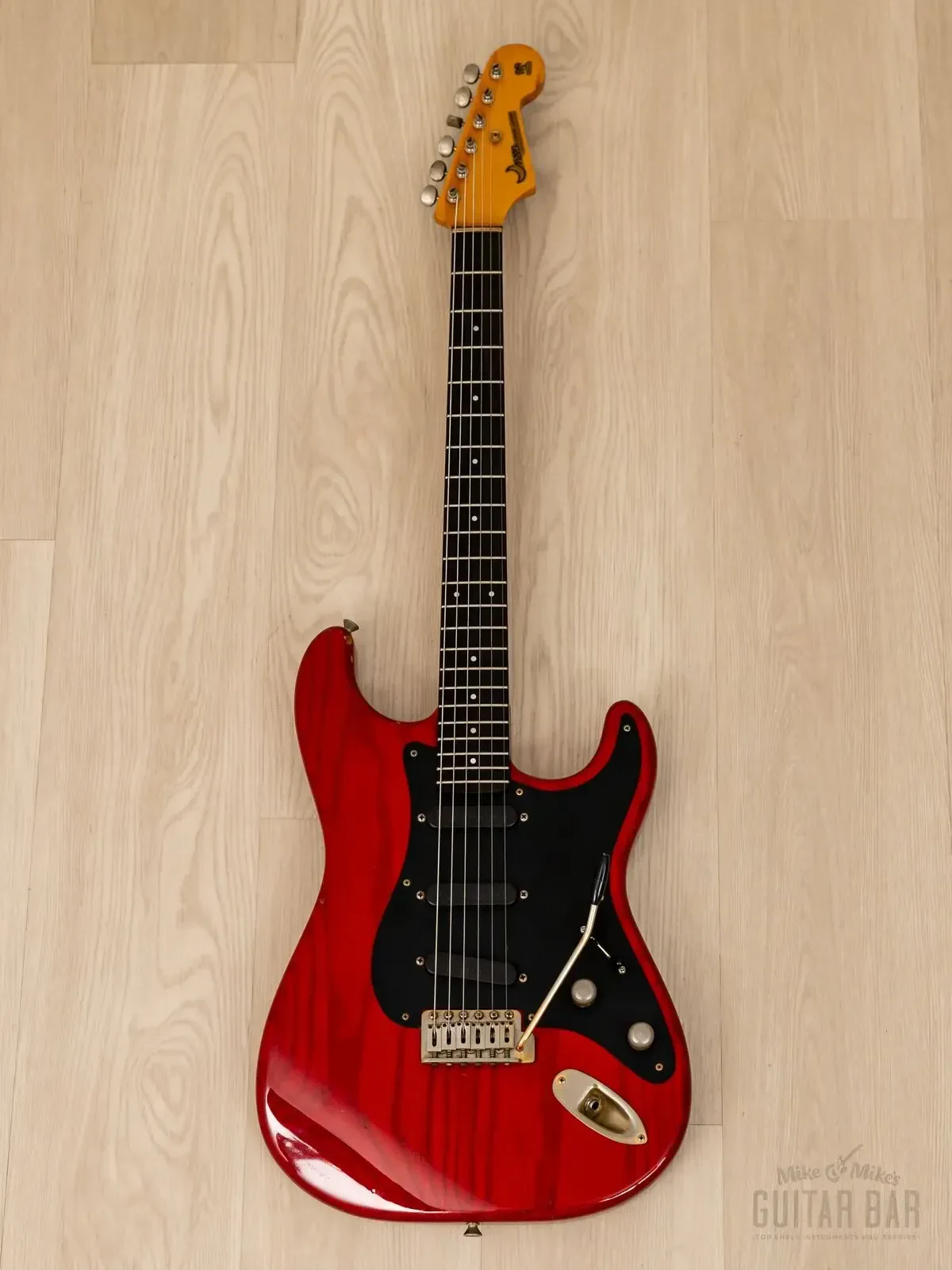 Электрогитара Moon ST-177 SSS Trans Red w/gigbag Japan 1980s