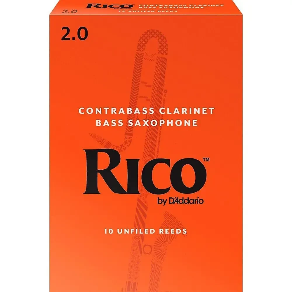 Трость для кларнета Rico Contra-Alto/Contrabass Clarinet Reeds, Box of 10 Strength 2
