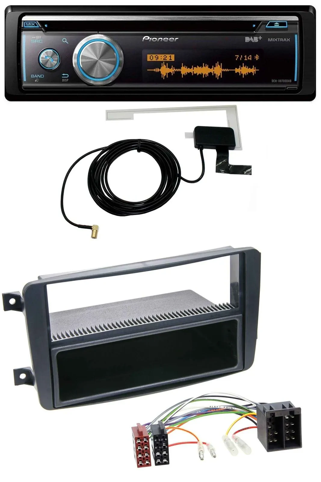 Pioneer Bluetooth DAB MP3 USB CD Autoradio für Mercedes C-Klasse W203 CLK W209 V