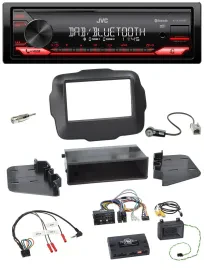 JVC Bluetooth USB DAB Lenkrad Autoradio für Jeep Renegade ab 2015