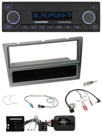 Blaupunkt DAB USB Bluetooth Lenkrad Autoradio für Opel Corsa C 04-06 aluminium
