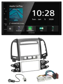 Kenwood Bluetooth MP3 DAB USB 2DIN Autoradio für Hyundai Santa Fe 3 Schalter 06-