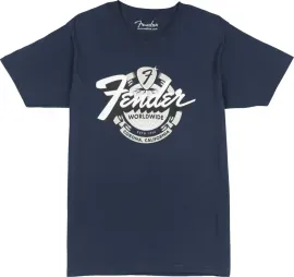 Футболка Fender 919-3822-306 Guitars World Wide Vintage Navy S