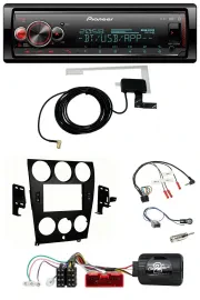 Автомагнитола для Mazda 6 (2006–2008) Pioneer Bluetooth, DAB, USB, совместима с кнопками на руле