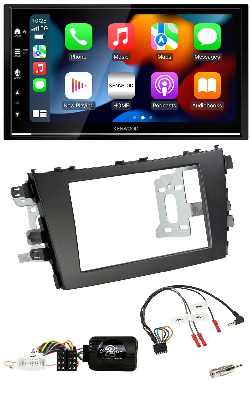 Kenwood DAB USB Bluetooth 2DIN Lenkrad Autoradio für Suzuki Celerio LF ab 2014