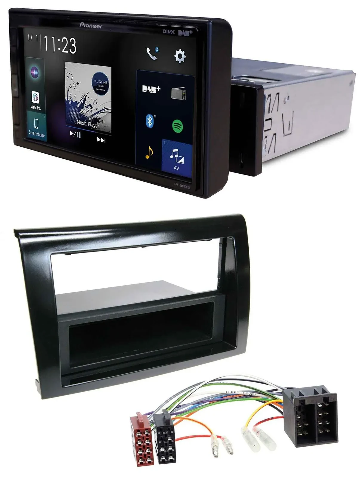 Pioneer DAB MP3 Bluetooth USB Autoradio für Fiat Bravo (ab 2007)