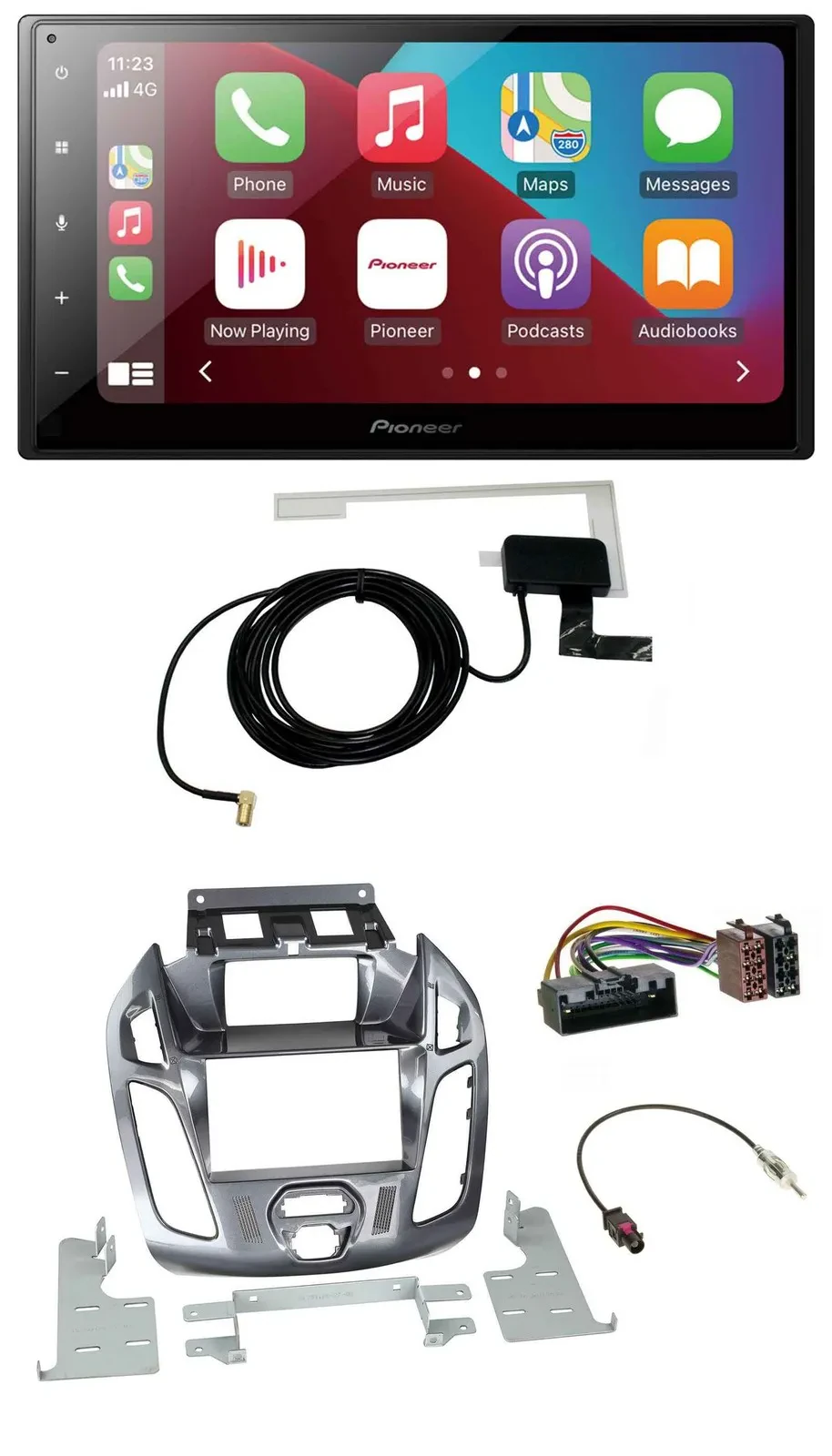 Pioneer USB Bluetooth DAB MP3 2DIN Autoradio für Ford Transit Connect mit Displa
