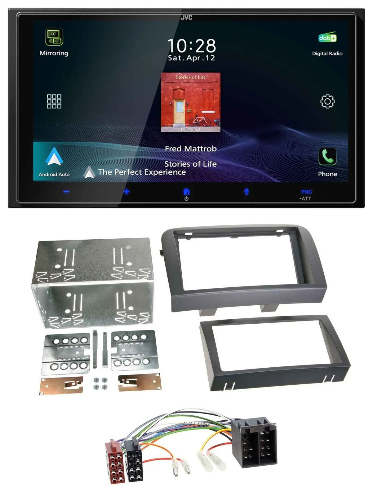 JVC USB Bluetooth 2DIN DAB MP3 Autoradio für Fiat Croma (ab 2005)