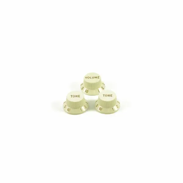 Ручки потенциометра для гитары Fender Vol&Tone Knobs Set Parchment - Original Stratocaster