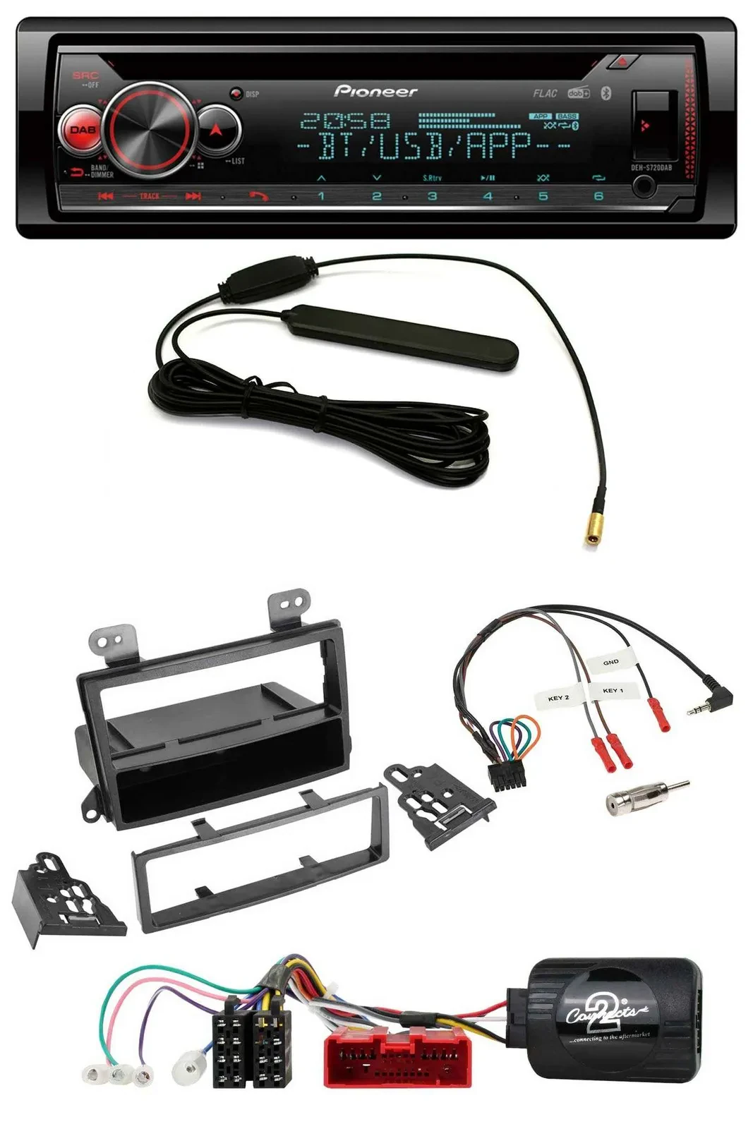 Автомагнитола Pioneer CD USB DAB Bluetooth для Mazda MPV (2000–2006), совместима с кнопками на руле