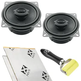 Hertz CX 100 4" 40W Coaxial Speakers+NVX Deadening & Roller