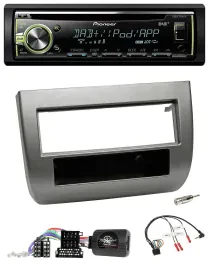 Автомагнитола для Lancia Y 843 2005–2011 Pioneer CD, DAB, USB, MP3, поддержка кнопок на руле, темно-серый металлик