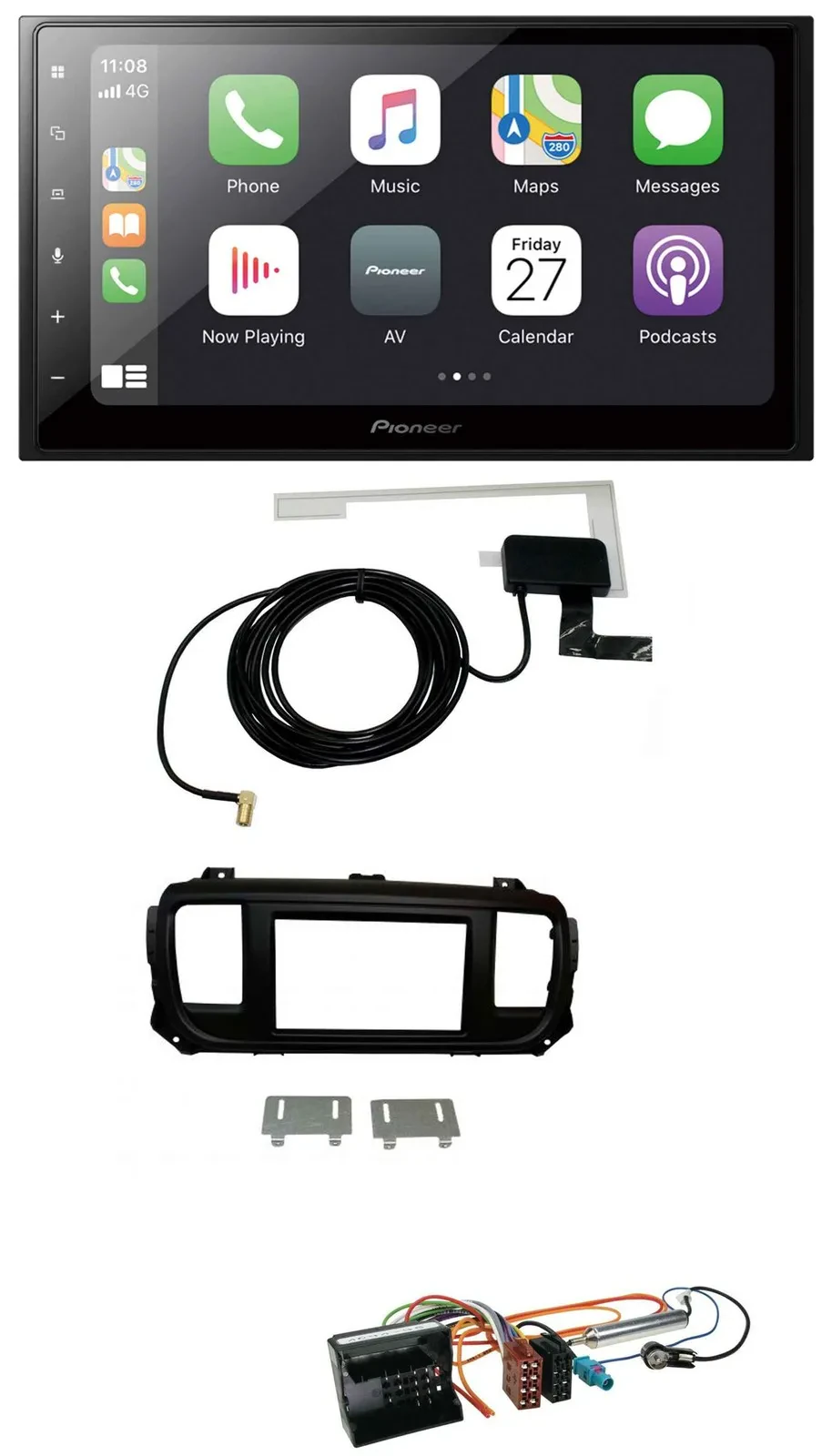 Pioneer USB MP3 2DIN Bluetooth DAB Autoradio für Peugeot Expert Traveller ab 201