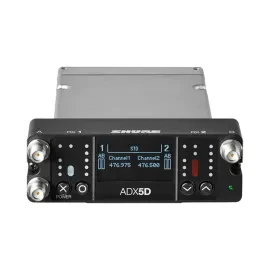 Shure ADX5D Axient Digital Dual-Channel Portable Wireless Receiver, A: 470-636MH