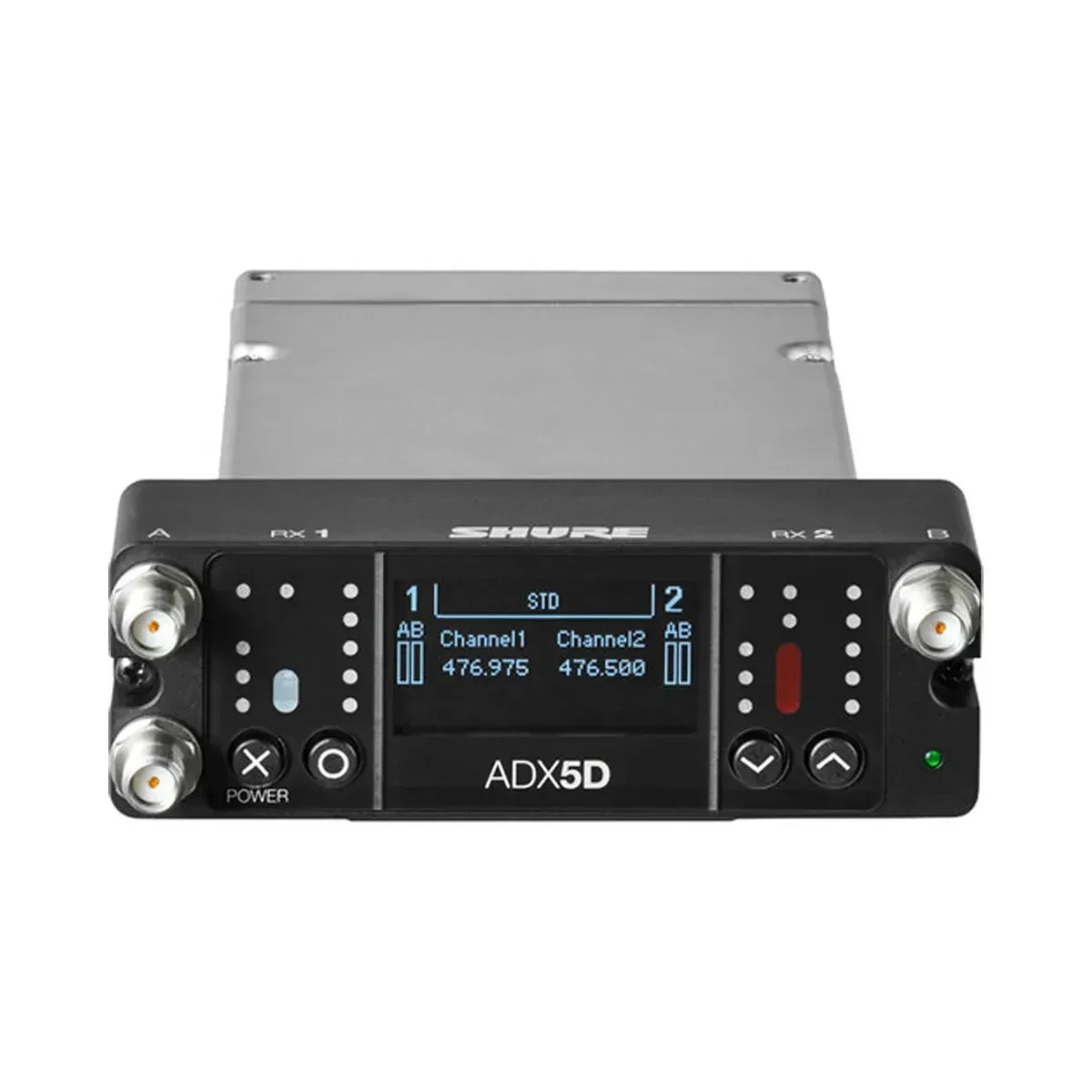 Приёмник радиосистемы Shure ADX5D Axient Digital двухканальный портативный, диапазон A 470–636 МГц