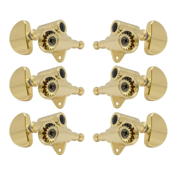 GROVER 102SVG Skeleton View Rotomatics - Guitar Machine Heads, 3 + 3 - Gold