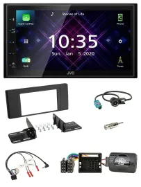 JVC DAB 2DIN Lenkrad Bluetooth USB Autoradio für BMW X5 E53 2000-2006