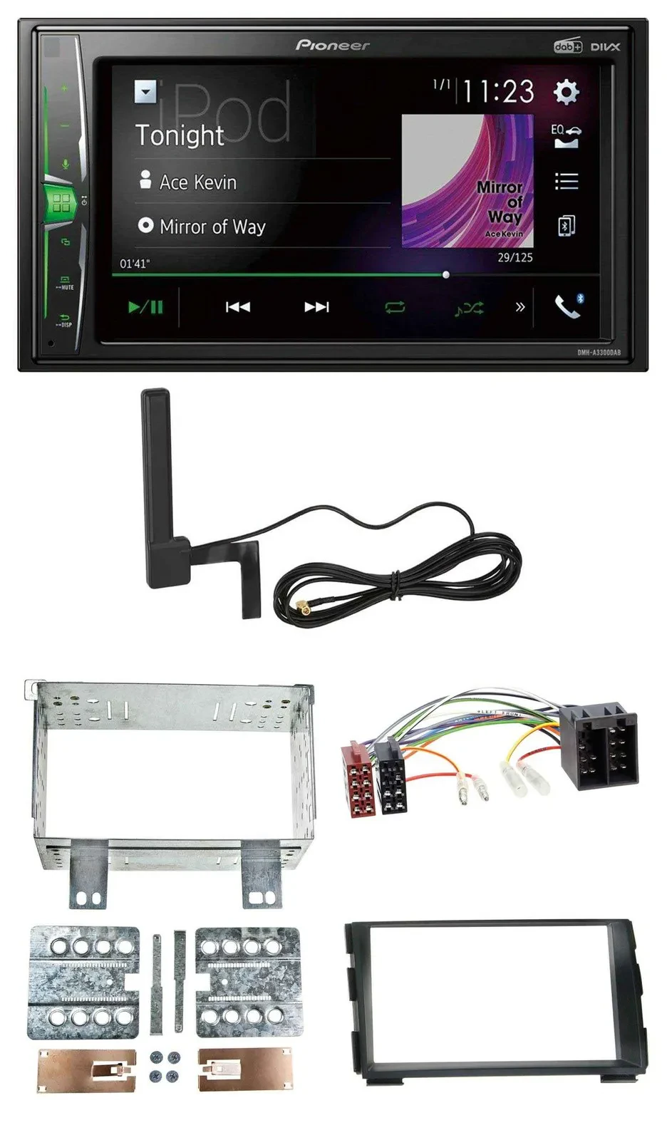 Автомагнитола для Kia Ceed 2009–2012 и proCeed 2011–2013 Pioneer 2DIN, MP3, DAB, AUX, Bluetooth