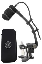 Audio Technica ATM350D Condenser Instrument Microphone w/5" Gooseneck+Drum Mount