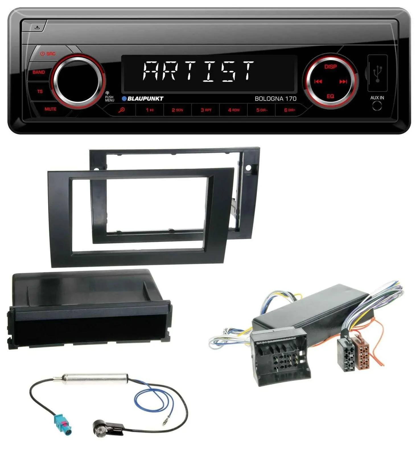 Blaupunkt SD USB 1DIN MP3 AUX Autoradio für Audi A4 99-01 B5 Symphony Bose Aktiv