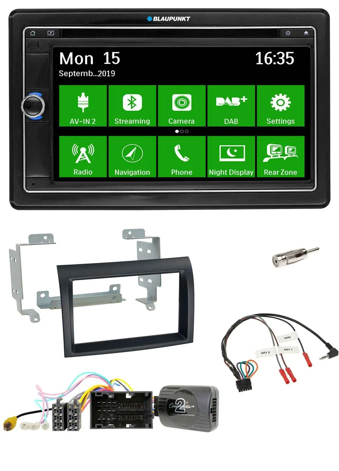 Blaupunkt Bluetooth 2DIN Lenkrad DAB USB TMC Navigation für Citroen Jumper ab 14